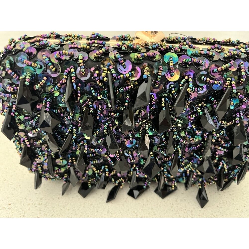 UBORSE Evening Clutch Shoulder Handbag NEW in Box Crystals Beads Sequin Formal - Picture 14 of 15